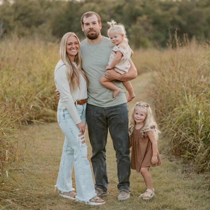 Miranda with her husband and their two daughters